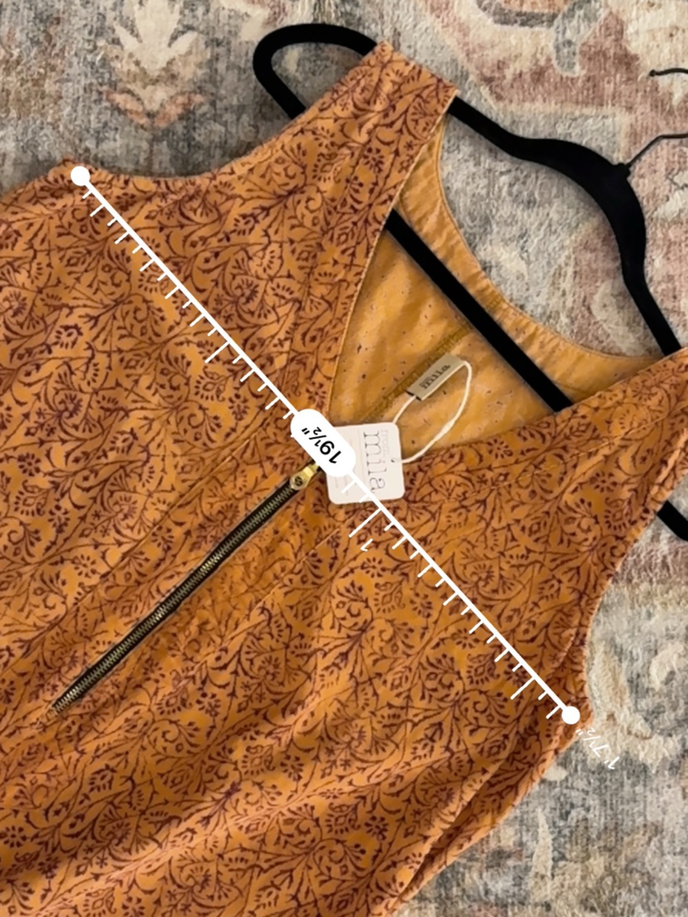 Sleeveless Wide-Leg Jumpsuit in Burnt Orange Floral - Picture 5 of 6